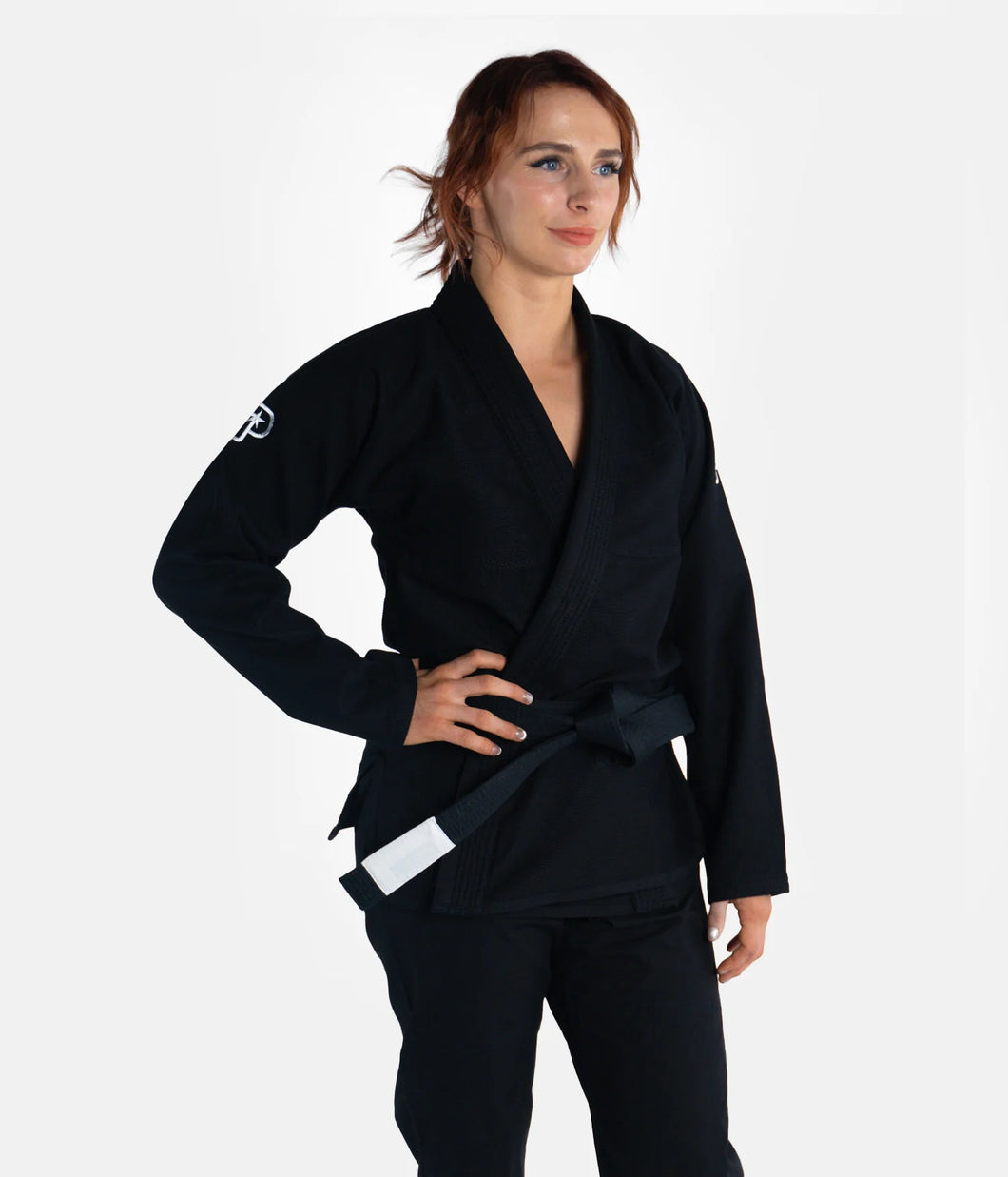 Kimono BJJ (GI) Fortschritt der Frauenakademie - Schwarzweißgürtel inklusive