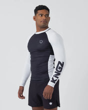 Load image into Gallery viewer, Rashguard Kingz Ranked Performance V2 Long Sleeve - White
