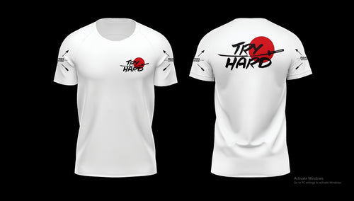 Rashguard Try Hard Short Sleeve- White