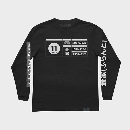 Long sleeve t-shirt Moya Brand All Day- Black