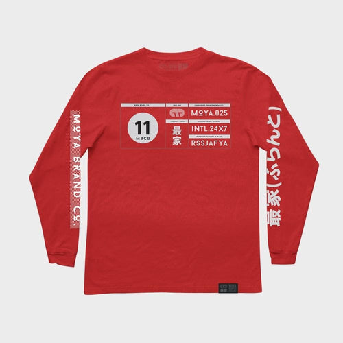 Long sleeve t-shirt Moya Brand All Day- red