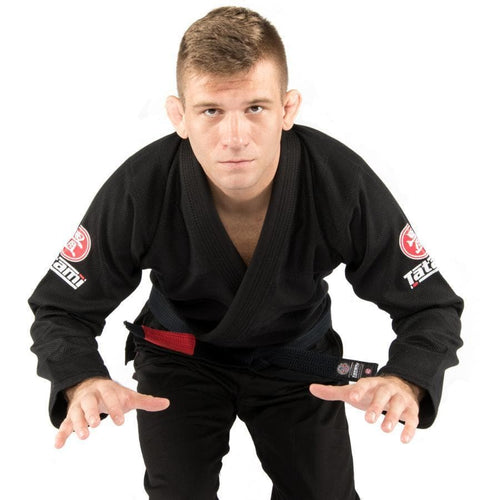 Kimono BJJ (GI) Tatami Nova Mindestens 2.0. - Schwarz - weißer Gürtel enthalten