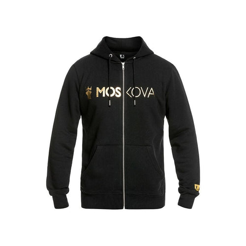 Moskova Zip Hoodie-Negro-Gold